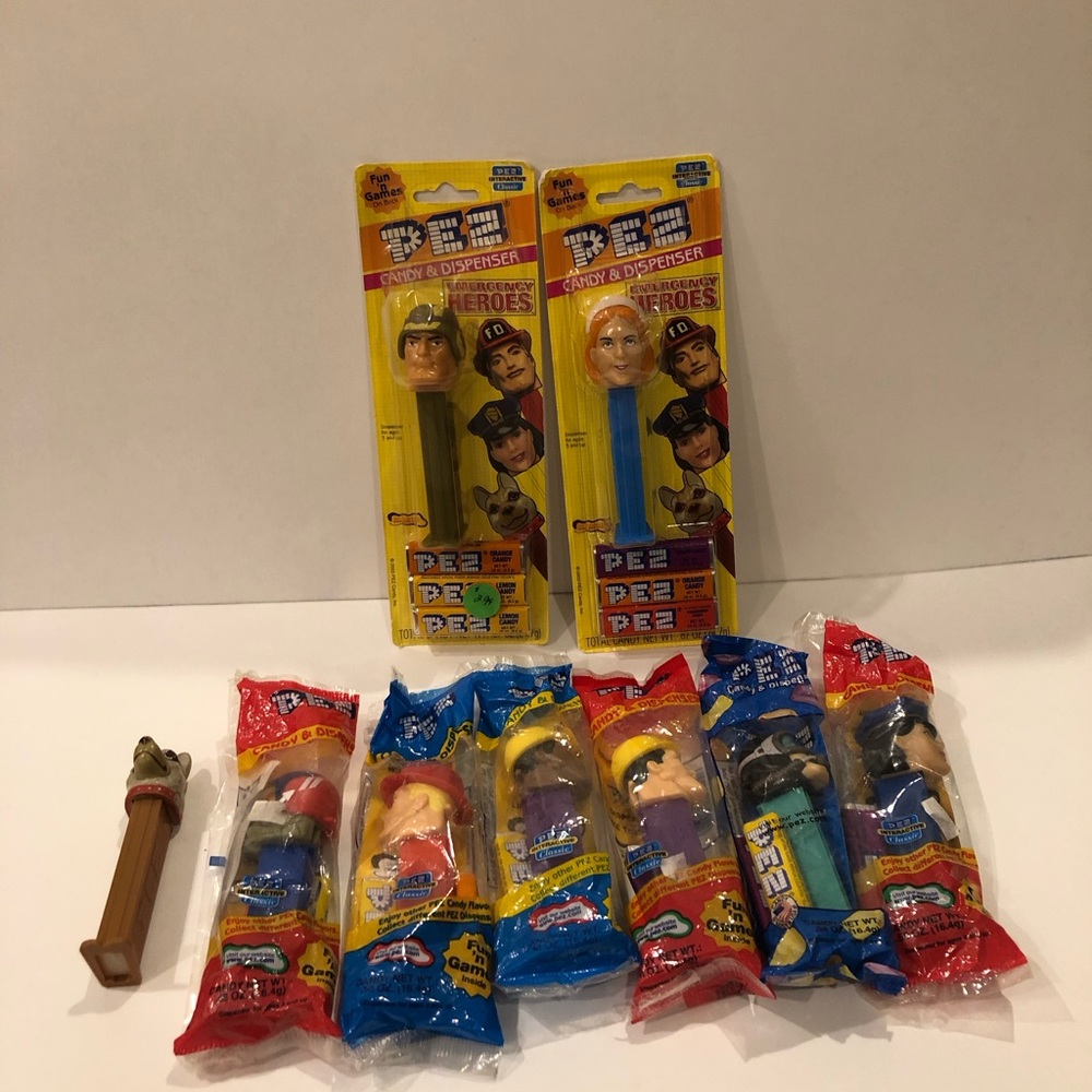 Nine Emergency Heroes Pez Dispensers